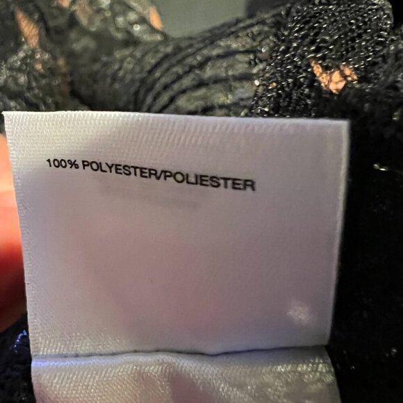 NWT Anne Klein Black Oversized Sheer Cardigan with Sequins, Size S/M - Picture 16 of 16